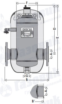Схема деаэраторов Caleffi Discal 551052-551152