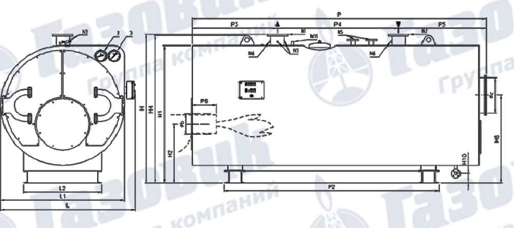Схема трехходового котла ICI TNX 8000-12000